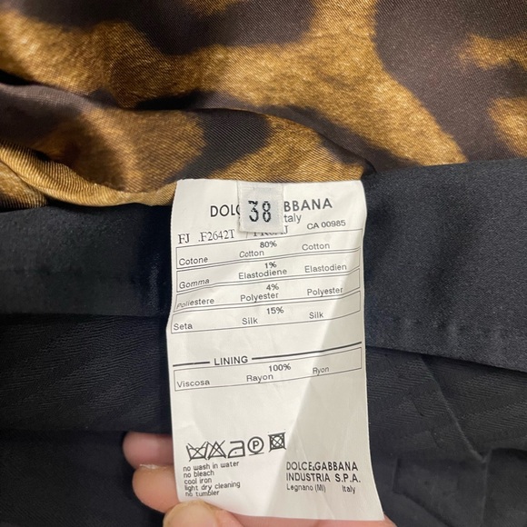 VINTAGE DOLCE & GABBANA BLACK WOMEN'S JACKET WITH LEOPARD LINING - Picture 10 of 16